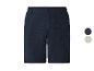 Geruite shorts van gegolfd materiaal, donkerblauw en andere gestreepte kleuren.