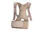 Un support dorsal beige avec des bretelles.
