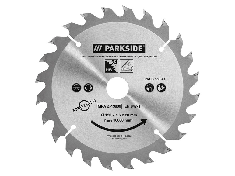 Ga naar volledige schermweergave: PARKSIDE® Cirkelzaagblad 150 x 1,6 x 20 mm - afbeelding 3