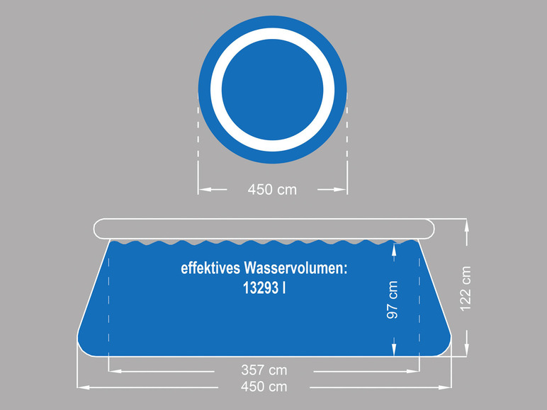 Ga naar volledige schermweergave: CRIVIT Zwembad »Quick-Up«, Ø 450 x 122 cm - afbeelding 9