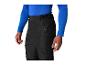 Homme portant un pantalon de ski noir et une couche de base bleue