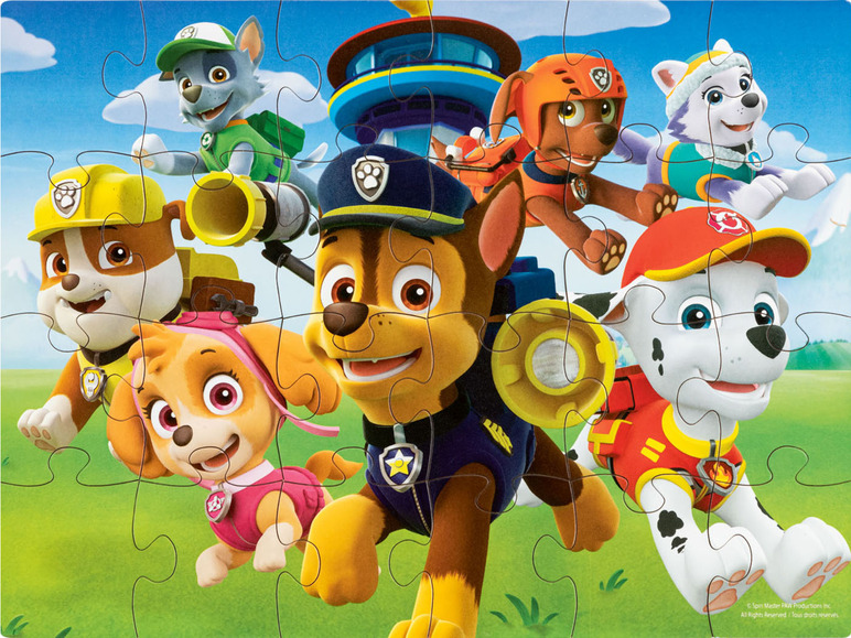 Ga naar volledige schermweergave: Spinmaster 3-in-1 houten puzzel Paw Patrol, 24 stukjes - afbeelding 3