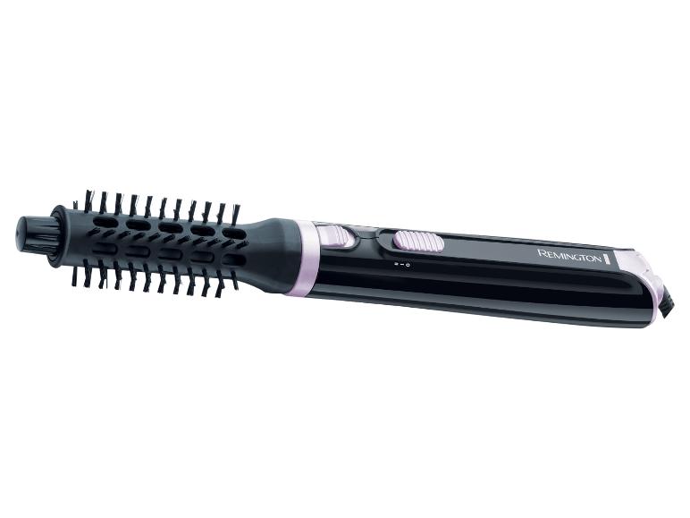 Een zwarte Remington haarborstel met ronde borstel