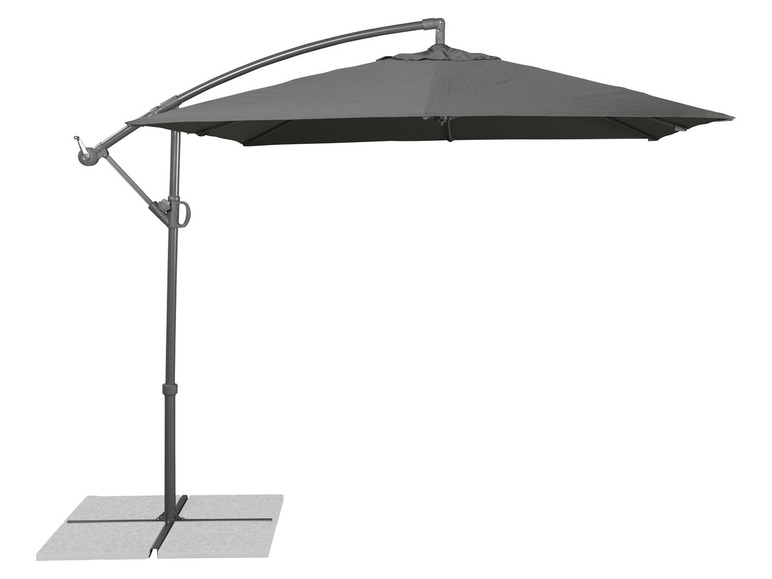 Ga naar volledige schermweergave: Zwevende parasol 2,5 x 2,5 m antraciet LIVARNO home - afbeelding 4