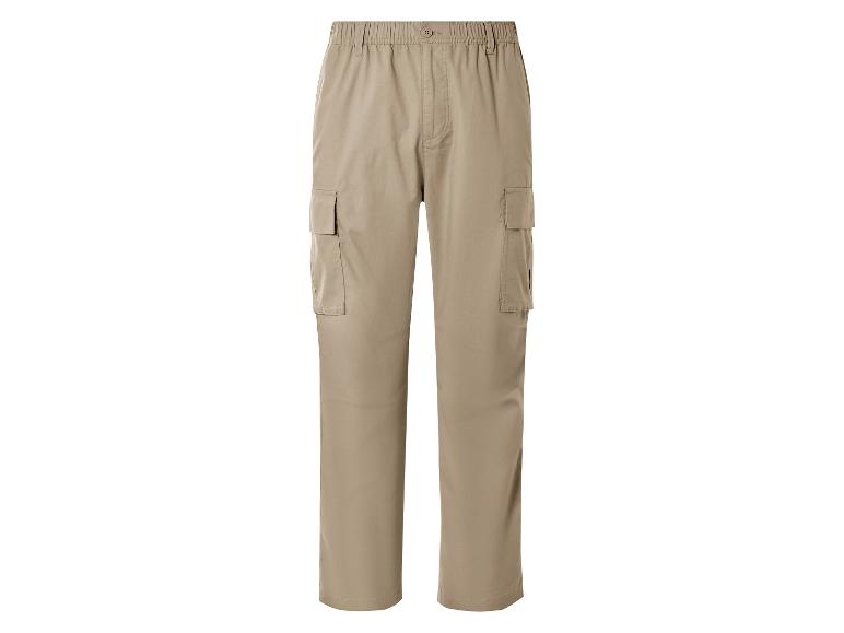 Beige cargobroek: casual stijl.