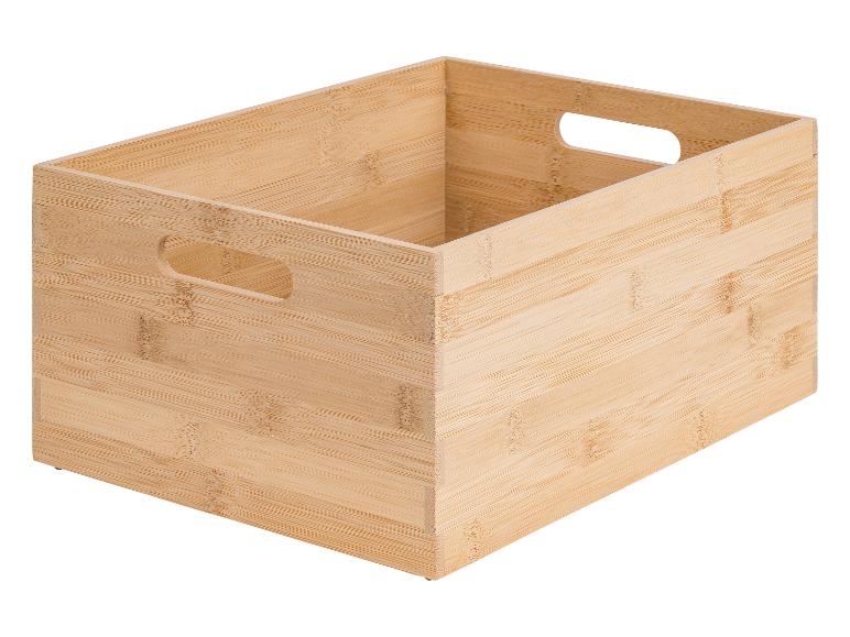 Bamboe opbergdoos met uitgesneden handgrepen