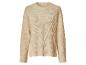 Pull en maille beige à col rond