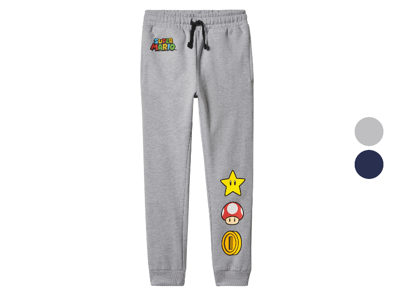 Grijze Super Mario joggingbroek voor kinderen.