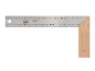 OWIM roestvrijstalen winkelhaak met 30 cm liniaal.