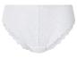 Culotte taille haute en dentelle blanche.