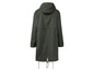 Groene parka met capuchon.