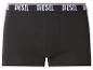 Zwarte herenboxershorts met witte tekst op de tailleband.