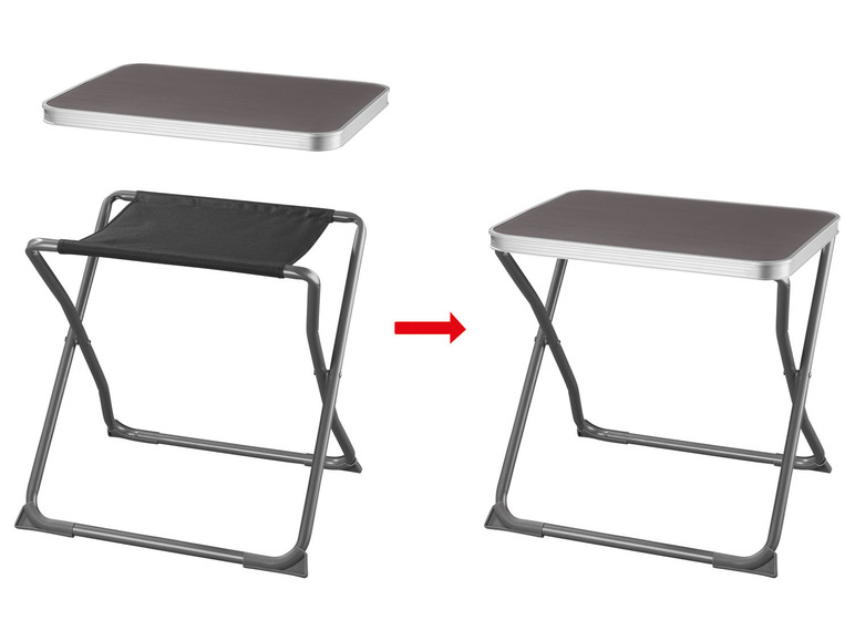 Aller en mode plein écran LIVARNO home Tabouret pliant avec plateau de table - Photo 3