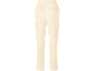 Achteraanzicht van lichtbeige damesbroek met zakken en comfortabele elastische tailleband.