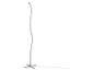 Lampadaire LED moderne au design ondulé avec base en forme de X.