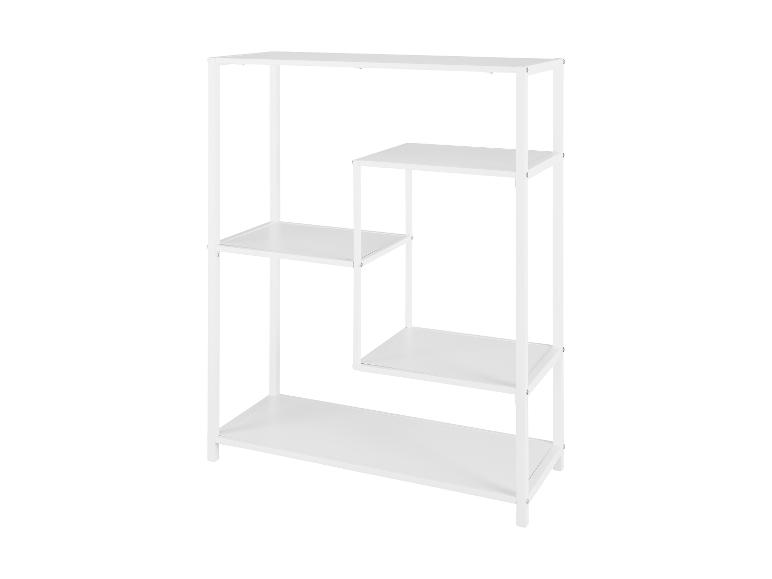 Een witte, moderne plank met vier planken.