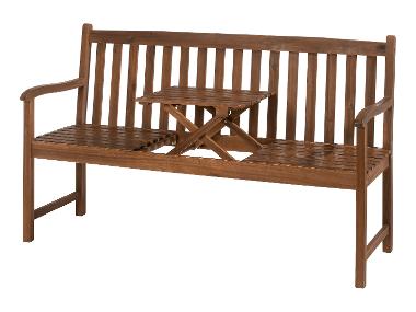 Banc de jardin avec table pliante en acacia LIVARNO home Sevilla