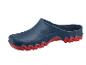 Sabot en caoutchouc bleu et rouge