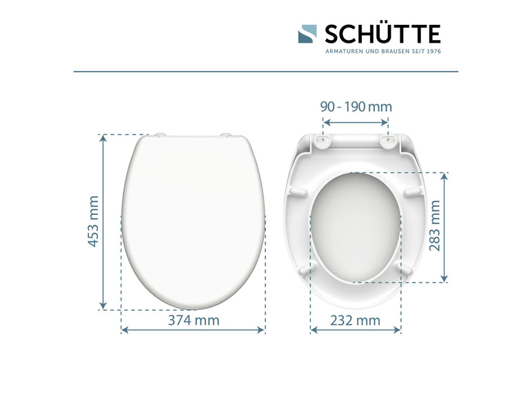 Aller en mode plein écran Schütte Abattant WC, avec fermeture en douceur - Photo 8