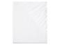 Drap-housse blanc plié en rectangle.