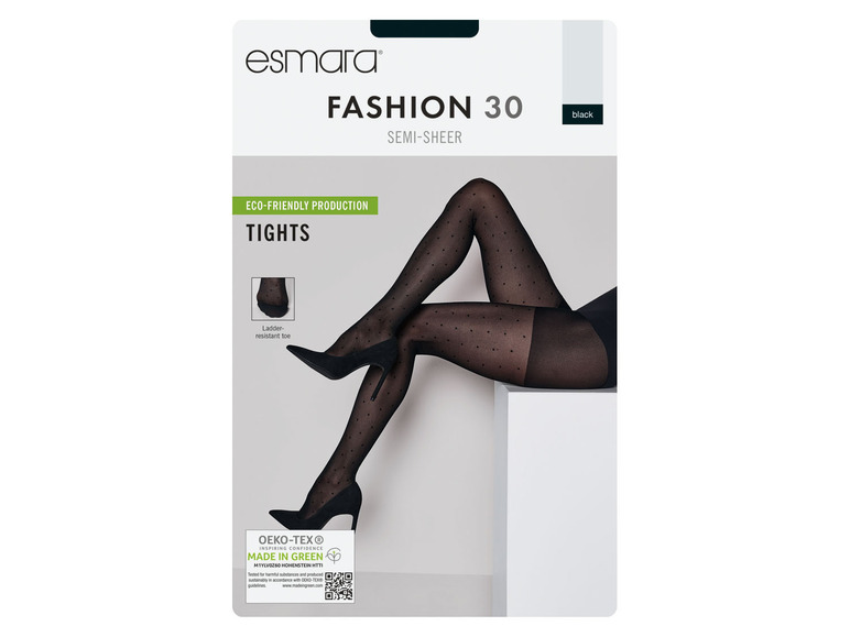 Ga naar volledige schermweergave: esmara® Zwarte panty met platte naden - afbeelding 5