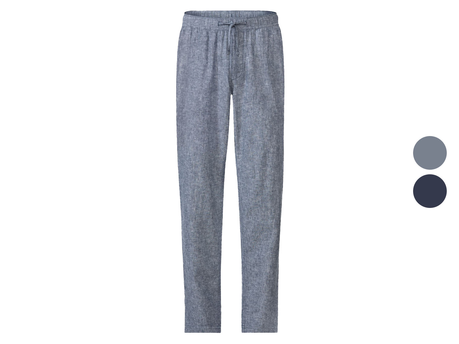 LIVERGY Straight fit broek van een linnenmix