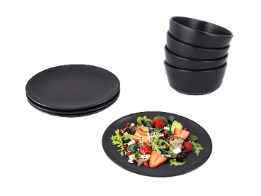 SILVERCREST® Service d'assiettes et bols, 8 pièces