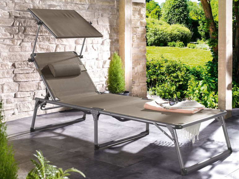 Aller en mode plein écran LIVARNO home Chaise longue en aluminium »Houston«, pliable - Photo 9