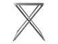 Grijs metalen opvouwbare tafel en stoel.