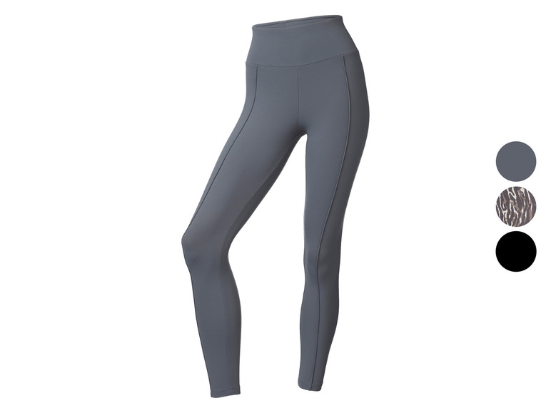 Donkergrijze leggings met hoge taille.