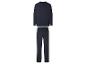 Pyjama bleu foncé avec un haut à manches longues et un pantalon.