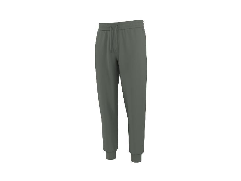 Pantalon de jogging vert foncé pour homme avec taille élastique et cordon de serrage