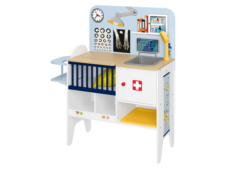 Aller en mode plein écran Playtive Cabinet médical et vétérinaire 2 en 1 en bois - Photo 1