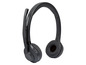 Zwarte draadloze headset met oorkussentjes.
