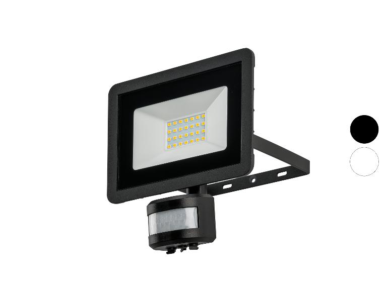 Zwarte LED-schijnwerper met bewegingssensor