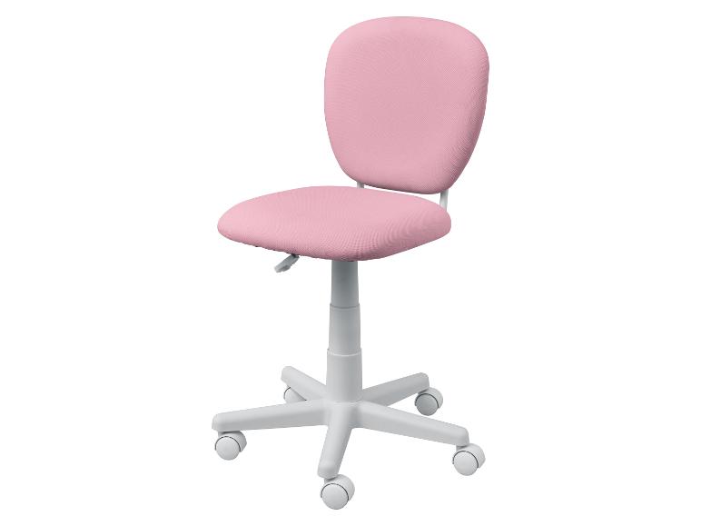 Chaise de bureau rose pour enfant avec roulettes