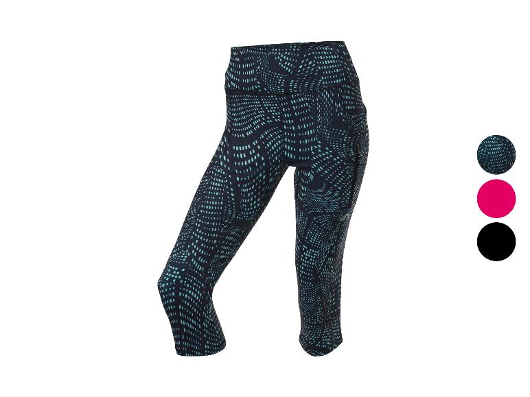 Sportleggings met geometrisch patroon, verkrijgbaar in verschillende kleuren.