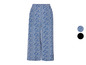Blauwe wijde broek met bloemenprint.