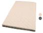 Beige gewatteerde matrasbeschermer met schubbenpatroon