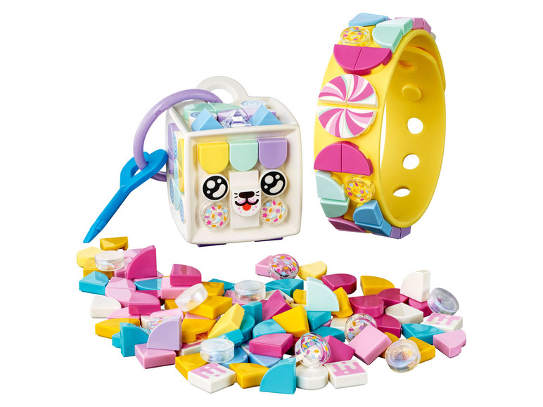 Ga naar volledige schermweergave: LEGO® DOTs Snoepkatje - armband & tassenhanger (41944) - afbeelding 3