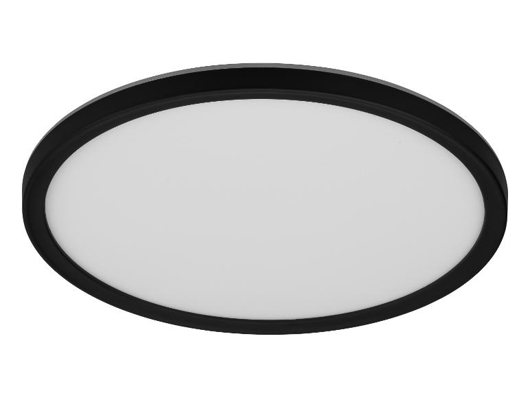 Plafonnier LED rond noir