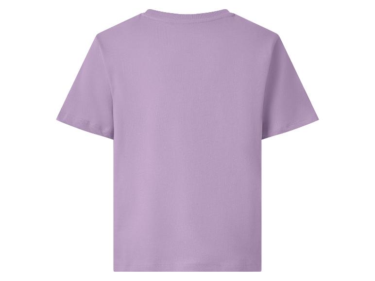 T-shirt basique violet à manches courtes, vue arrière