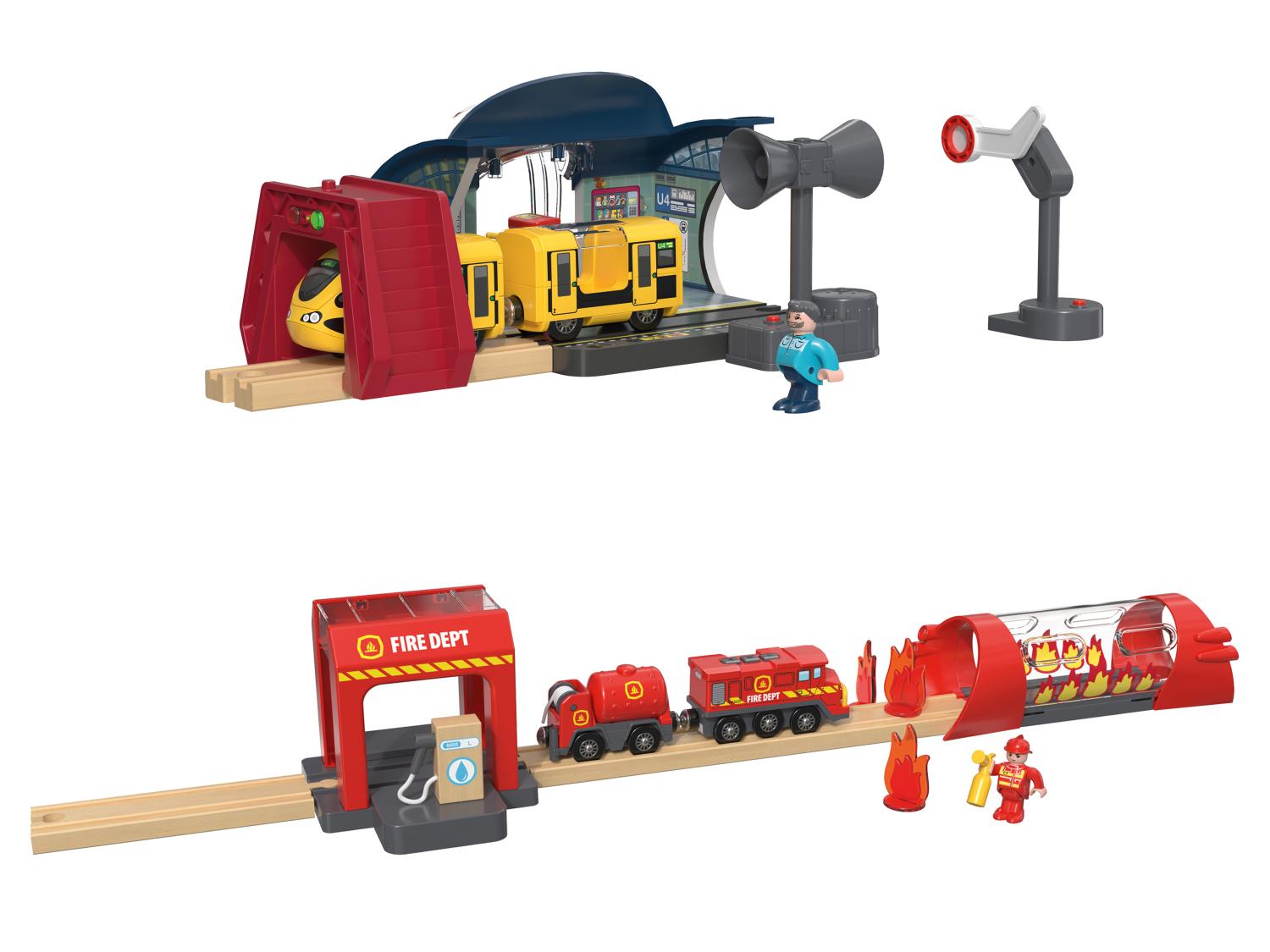TOPLIVING Train à piles pour rail en bois - Jouet pour tout-petits TOPLIVING Train à piles pour rail en bois - Jouet pour tout-petits