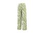 Damesbroek met wijde pijpen en groen-witte zebraprint.
