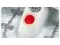 Voetenbad met rood licht en bubbels, met een MAX-vullijn.