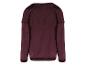 Sweat-shirt en velours bordeaux à manches longues et coupe décontractée.