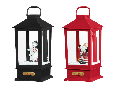 LIVARNO® Lanterne LED avec effet tourbillon de neige et musique