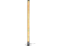 Staande lamp met glittereffect en chromen voet.
