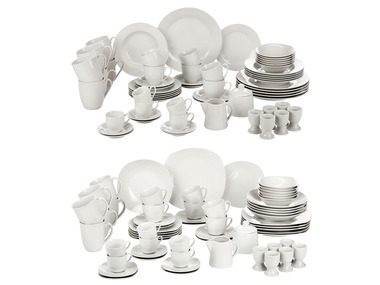 ERNESTO® Service de table en porcelaine, 62 pièces