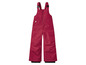Rode skibroek met bretels voor kinderen.